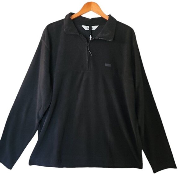 RAINS Addis Fleece Half Zip Pullover Shirt Black Men’s Plus Size XXL NWT - Picture 3 of 11